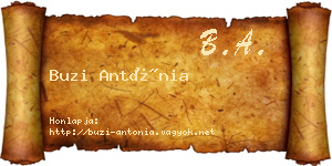 Buzi Antónia névjegykártya